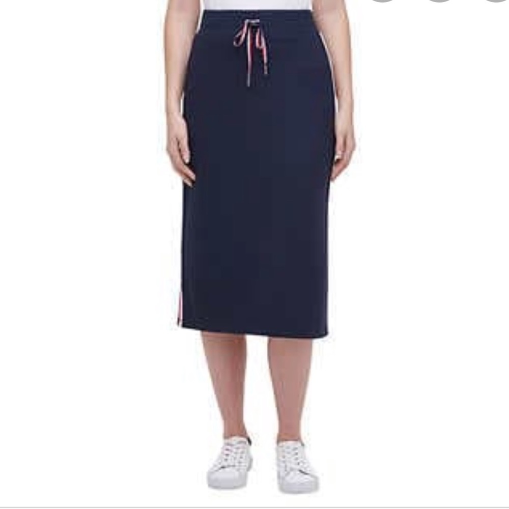 Tommy Hilfiger Striped Drawstring Skirt